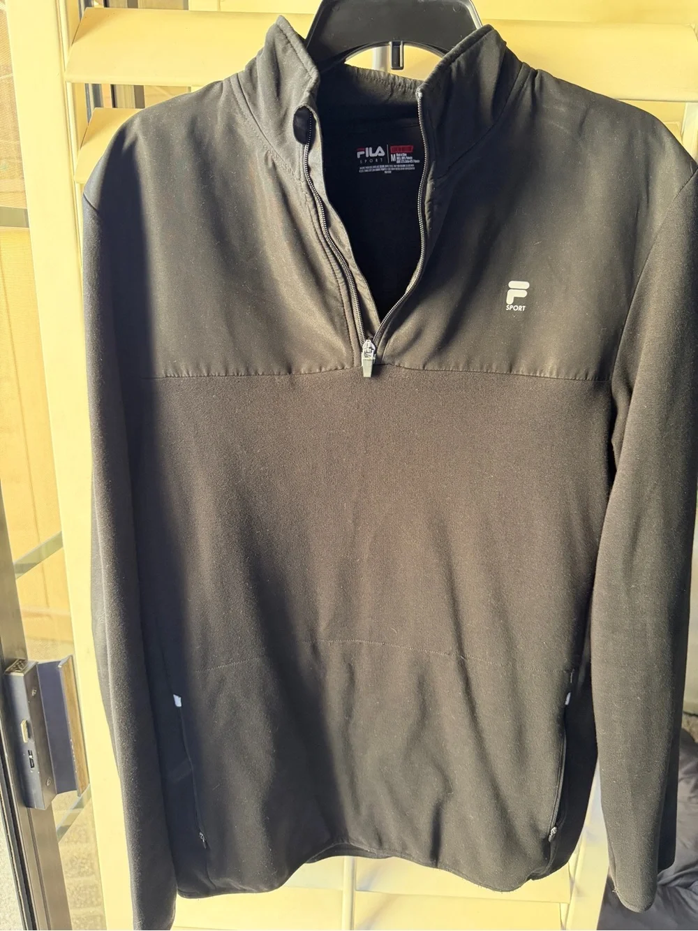 Fila Men’s Black Half-Zip Athletic Sweater